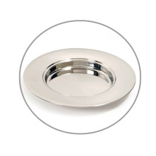Polished , high-gloss Stainless Steel Bread Plate Silver finish 26 cm